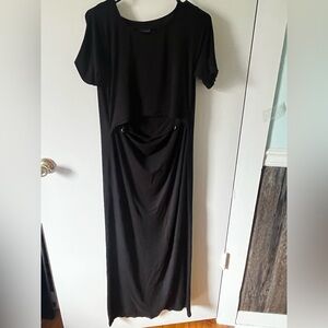 Undercover Mama Black Backless Dress maternity/breastfeeding - easy to feed